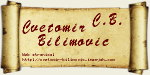 Cvetomir Bilimović vizit kartica